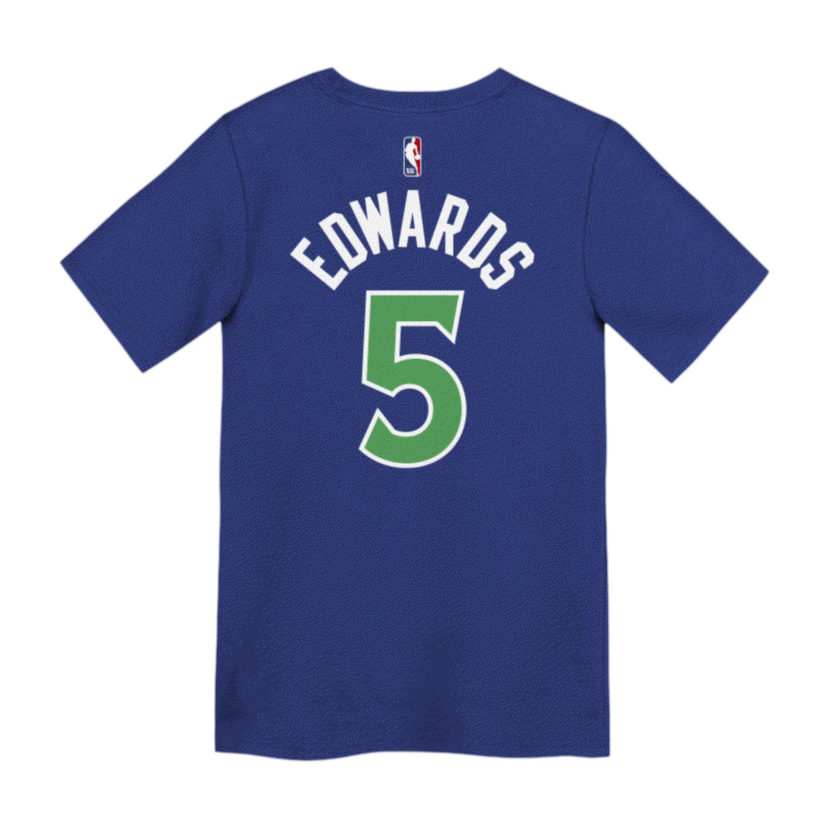 NBA Kids Tee Edwards Timberwolves City Edition blu – vista retro EDWARDS 5 logo NBA cotone
