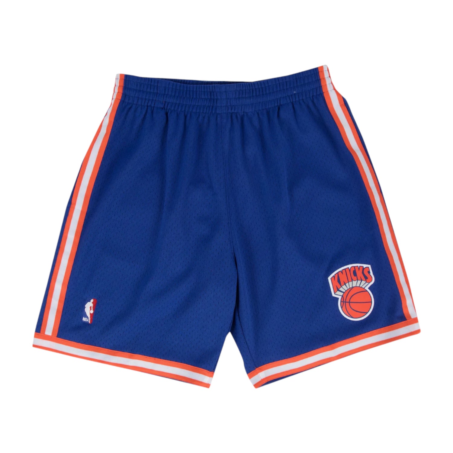 Pantaloncini NBA New York Knicks Mitchell & Ness Swingman 1991-92, stile da basket con logo e dettagli sportivi.