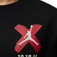 T-shirt Nike Air Jordan Brooklyn "Banned" nero e rosso, modello da uomo con logo NBA e design sportivo.