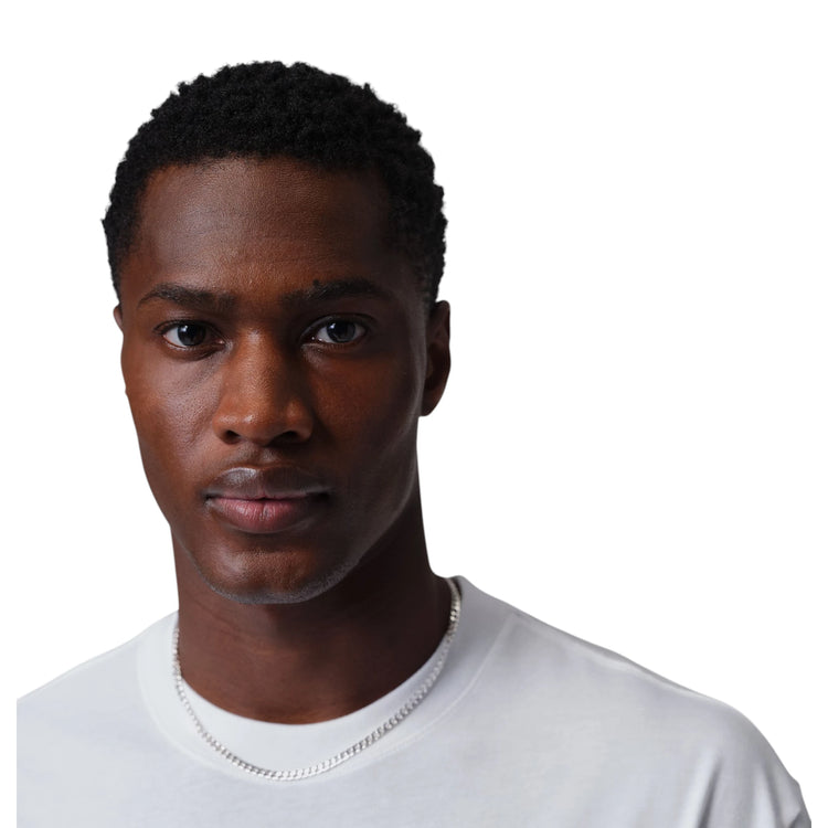 T-shirt Nike Jordan Brooklyn bianco, nero e rosso con logo Jumpman, stile casual per uomo adulto