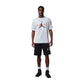 T-shirt Nike Air Jordan Brooklyn Uomo, bianco con dettagli neri e rossi, logo Jumpman sul fronte.