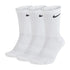 Calzini Nike Everyday Cushioned 3 paia bianco nero SX7664-100 – confezione frontale Swoosh