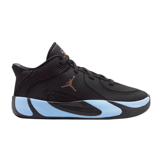 Scarpe da basket Nike Jordan Tatum 4 per bambino, modello pre-scuola, con design sportivo e suola antiscivolo.
