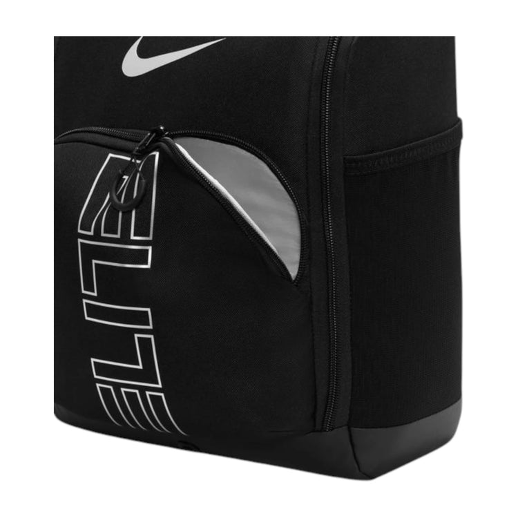 Borsa Nike Varsity Elite ShoeBox nera per scarpe da basket, con capienza di 14 litri, in tessuto resistente e comodo.