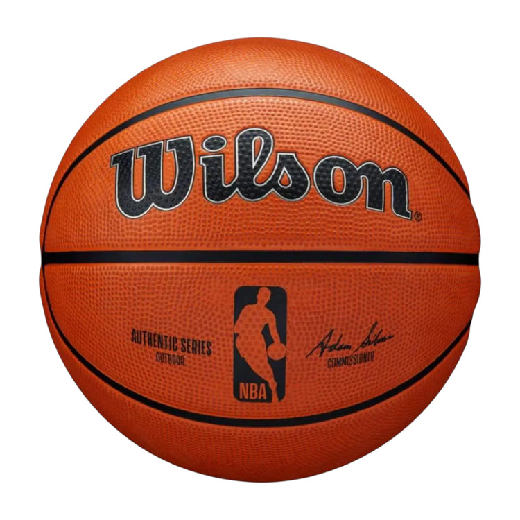 Pallone da basket Wilson NBA Authentic Series Outdoor Taglia 7, pallone sportivo di alta qualità, con marchio Amer Sports.