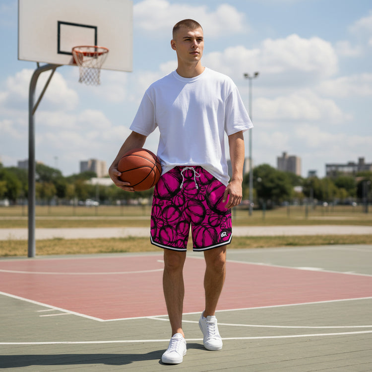 Pantaloncini da basket Rookie - Pink - TripleBasket