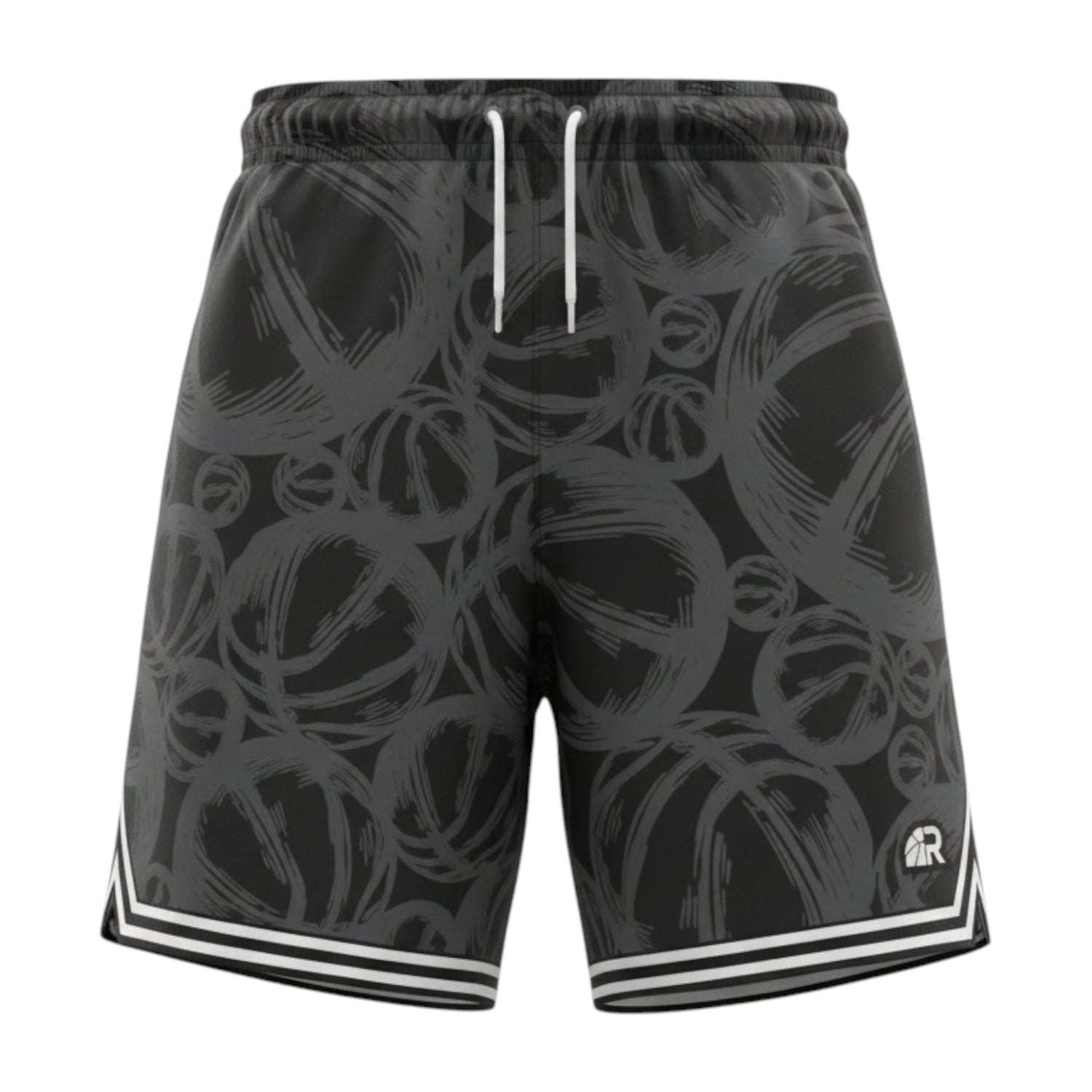 Pantaloncini da basket neri Rookie Basketball, shorts sportivi leggeri e comodi, ideali per allenamenti e partite.