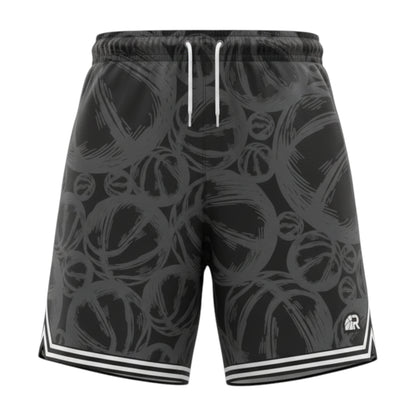 Pantaloncini da basket neri Rookie Basketball, shorts sportivi leggeri e comodi, ideali per allenamenti e partite.