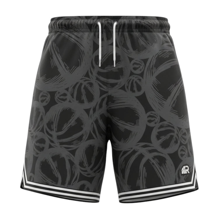 Pantaloncini da basket neri Rookie Basketball, shorts sportivi leggeri e comodi, ideali per allenamenti e partite.