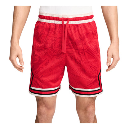 Shorts Jordan Sport Diamond AOP IM7768-657 University Red Phantom – vista frontale stampa all over
