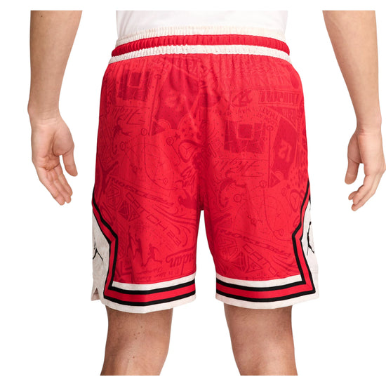 Jordan Sport Diamond AOP rosso phantom – vista laterale pattern Diamond mesh