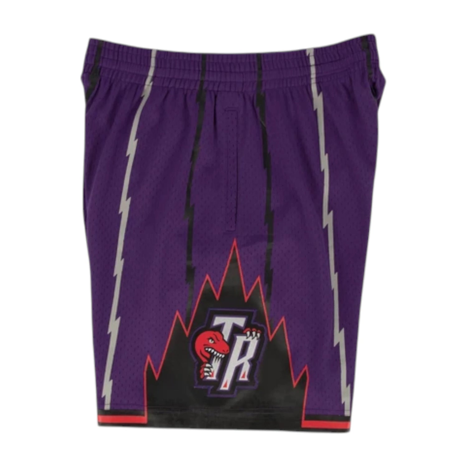 Pantaloncini NBA Raptors 98-99 Mitchell & Ness in colore viola con logo Raptors, stile sportivo e dettagli in stile vintage.