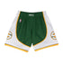Pantaloncini NBA Mitchell & Ness Seattle SuperSonics 07-08 verde scuro, shorts da basket con logo e dettagli sportivi.