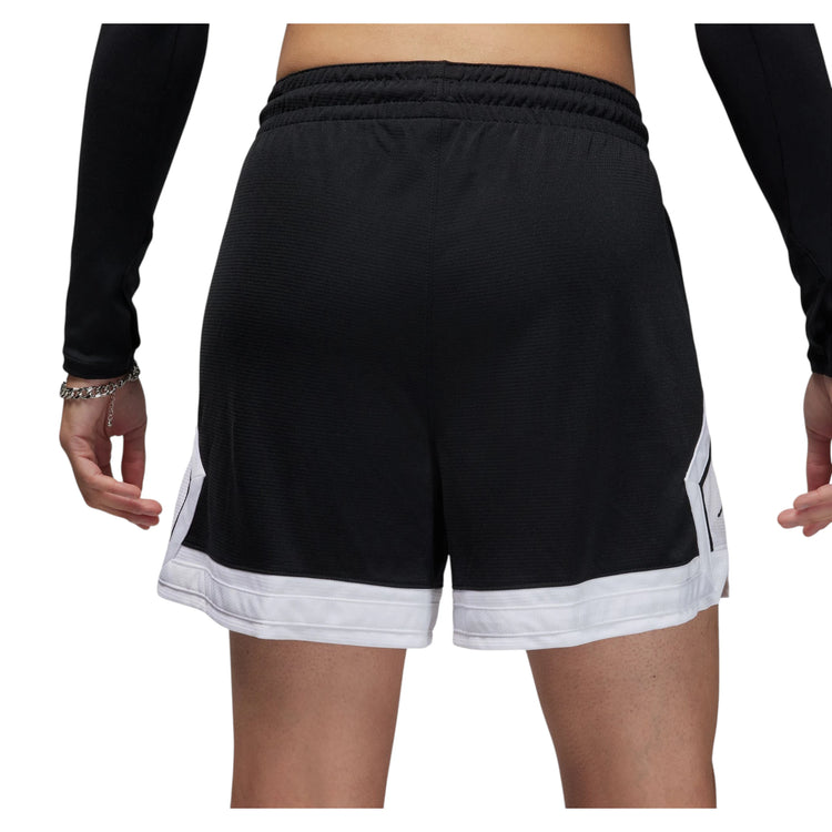 Shorts Jordan Diamond donna neri – dettaglio vita elastico cordino tasche laterali