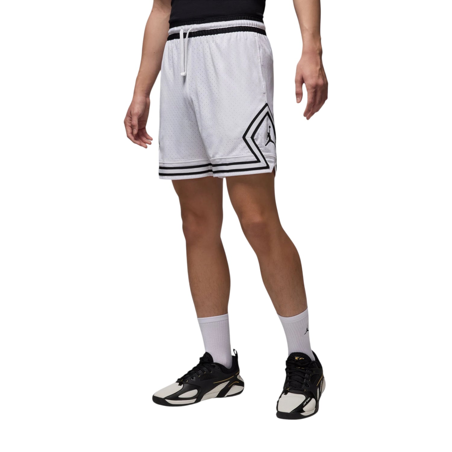 pantaloncino da basket shorts jordan sport diamond dri fit bianco nero HF9910-100 triplebasket