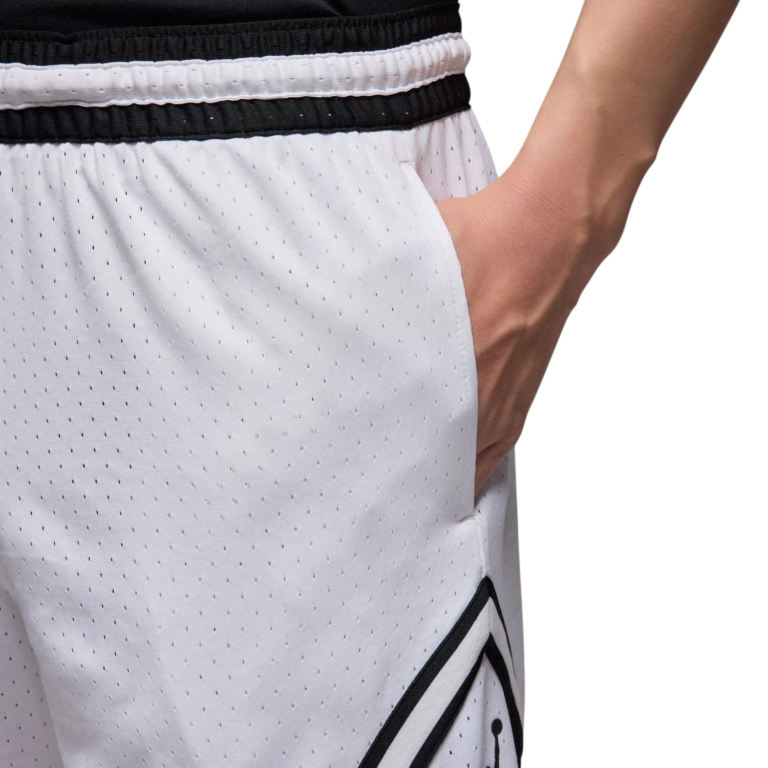 pantaloncino da basket shorts jordan sport diamond dri fit bianco nero HF9910-100 triplebasket