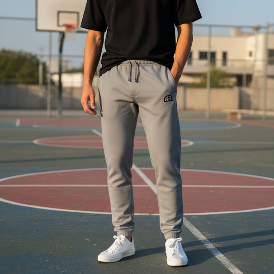 Pantalone tuta sportivo della collezione Rookie SS26. 100% cotone French Terry Grigio