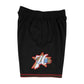 Pantaloncini NBA Philadelphia 76ers Mitchell & Ness Swingman shorts da trasferta del 2000, stile sportivo e originale.