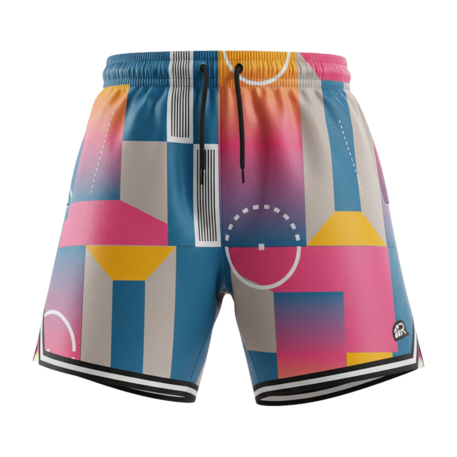 Shorts da basket Pigalle Rookie Basket, pantaloncini sportivi rosa con logo, ideali per basket e allenamenti.