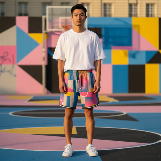 Pantaloncini Basket Rookie Pigalle Short di Rookie Basketball, dettagli in tessuto tecnico con logo sulla gamba