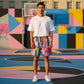 Pantaloncini Basket Rookie Pigalle Short di Rookie Basketball, dettagli in tessuto tecnico con logo sulla gamba