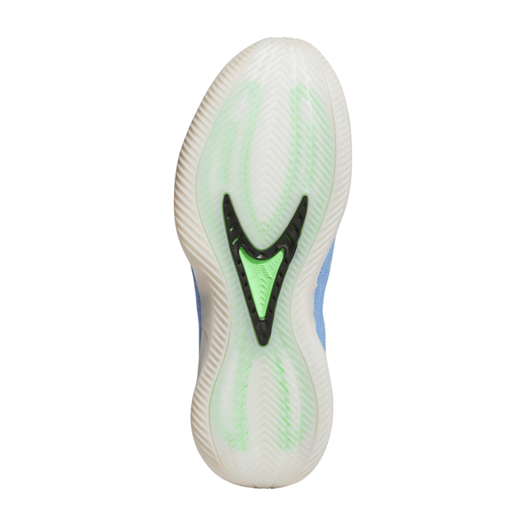 Scarpe da basket Adidas A.E. 2 Blue Burst per bambini, modello signature con dettagli blu, bianco e nero, stile sportivo e moderno.