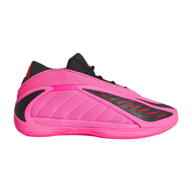 Scarpe da basket Adidas A.E. 2 "LUCID PINK" per uomo, rosa e nero, con design signature NBA Anthony Edwards.