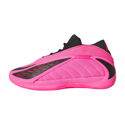 Scarpe da basket Adidas A.E. 2 Lucid Pink, modello signature Anthony Edwards, rosa e nero, calzatura sportiva per uomo