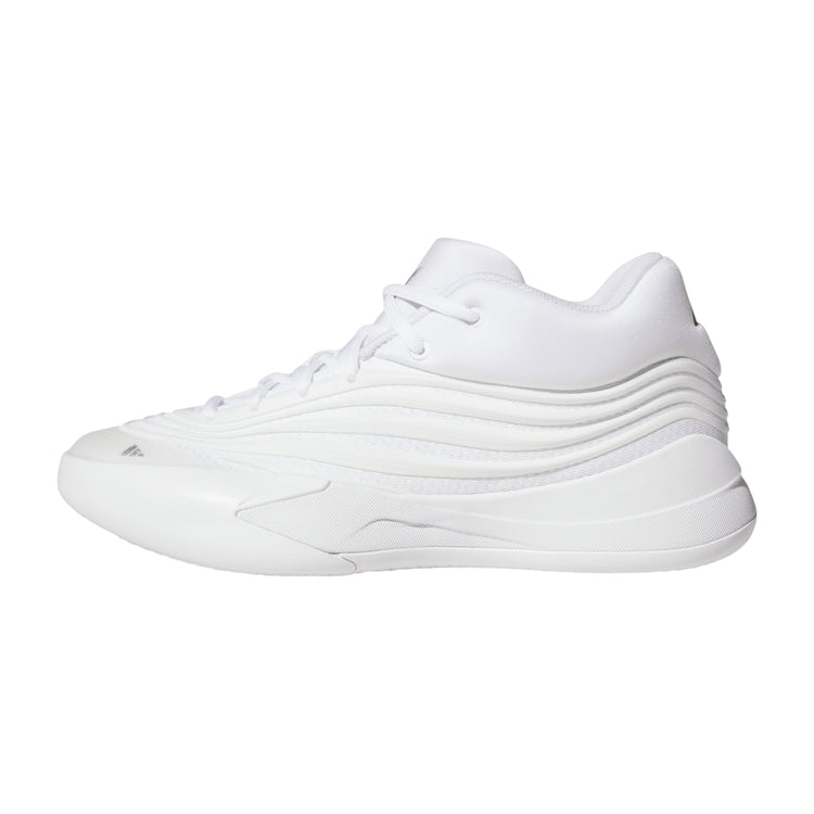 Scarpe da basket Adidas Dame X uomo, scarpa signature Damian Lillard, design bianco con dettagli sportivi, ideali per il basket NBA