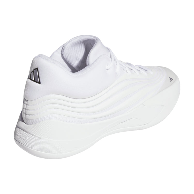 Scarpe da basket Adidas Dame X da uomo, scarpa signature NBA Damian Lillard, design bianco e dettagli sportivi.