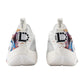 Scarpe da basket LI NING DLO 1 "Fireworks" uomo, modello signature in rosso, bianco, blu, verde e giallo, su sfondo neutro.