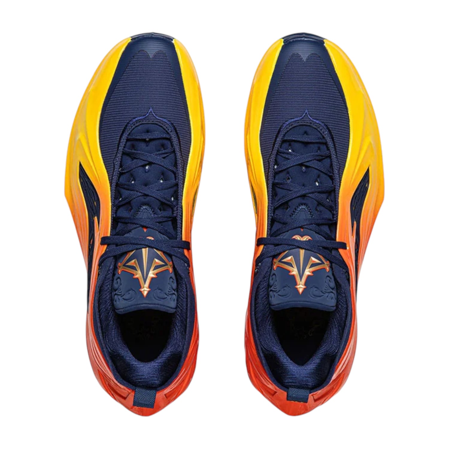 Scarpe da basket LI NING Jimmy Butler 4 Bay Area Blade con dettagli in viola, rosso, giallo e blu, vista laterale.