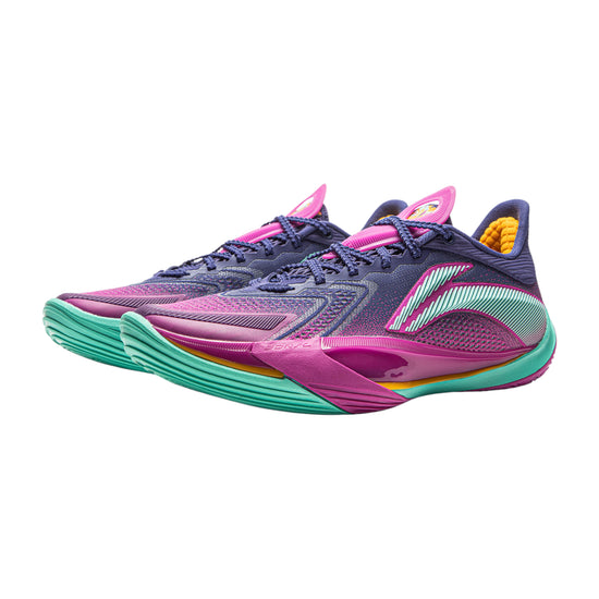 scarpa da basket Li Ning Sonic 13 low uomo viola azzurro giallo