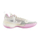 Scarpe da basket Li Ning Way of Wade 10 Low Storm Surge in rosa e bianco, modello uomo, con design sportivo e dettagli moderni.