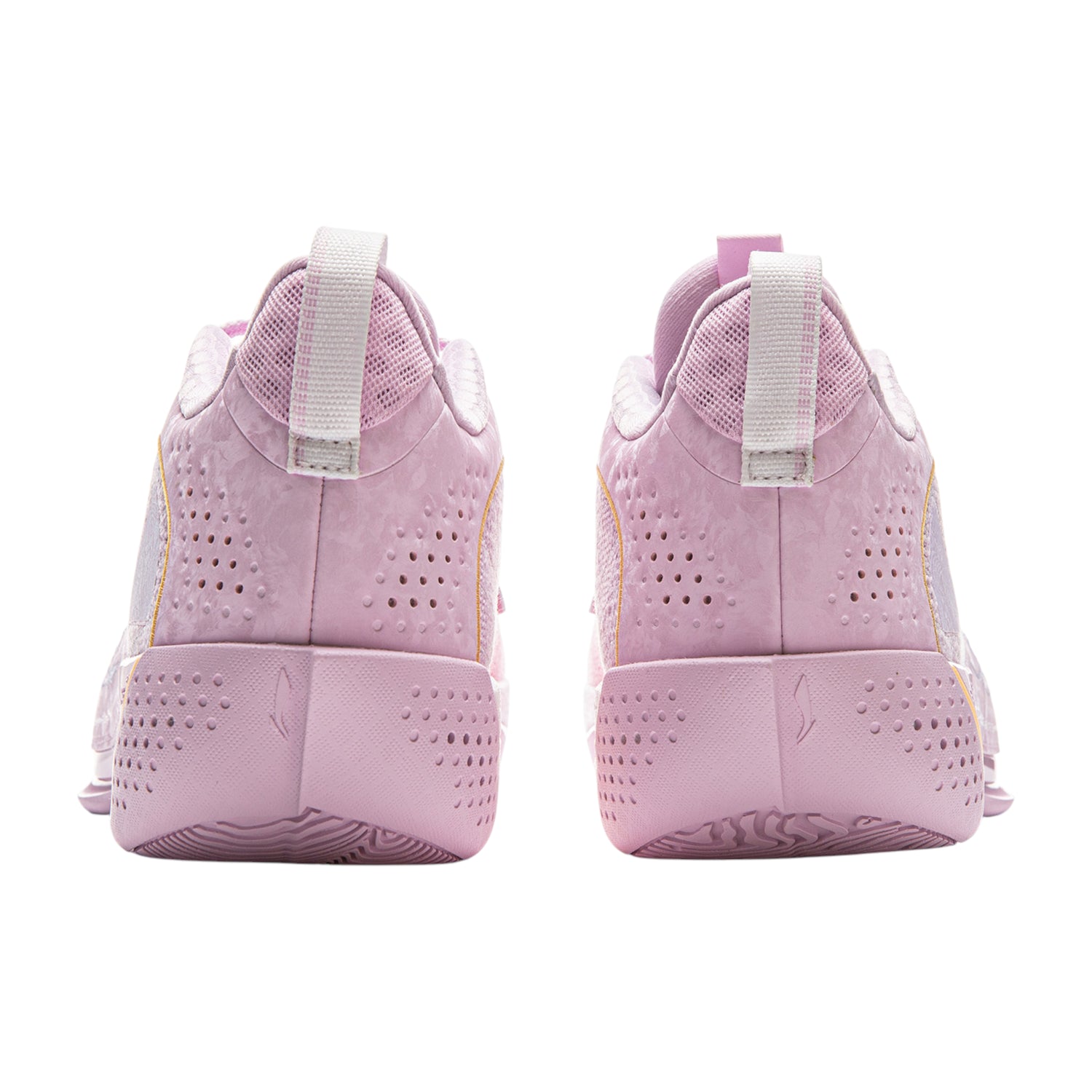 Scarpe da basket Li Ning Wade All City 13 Encore "Family Love" per uomo, sneakers rosa e bianco con design sportivo.