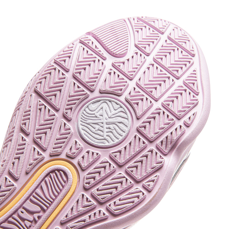 Scarpe da basket Li Ning Wade All City 13 Encore "Family Love" per uomo, modello rosa e bianco, vista frontale.