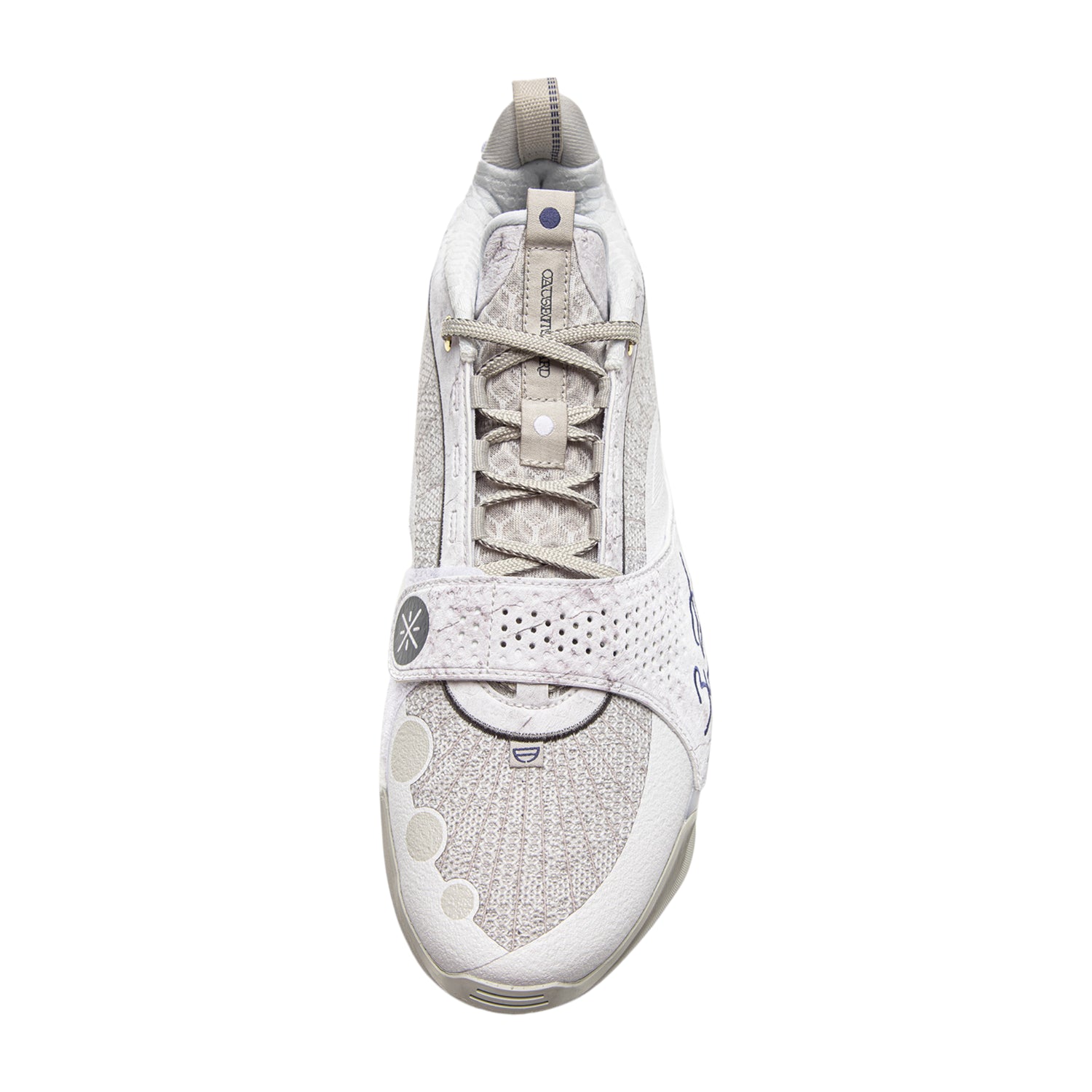 Scarpe da basket Li Ning Wade All City 13 Encore Lunar Rock, modello adulto uomo in bianco e grigio, dettagli visibili