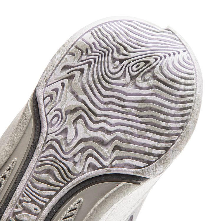 Scarpa da basket Li-Ning Wade All City 13 Encore Lunar Rock in bianco e grigio, sneakers sportive per adulto uomo.