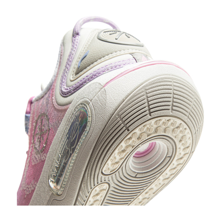 Scarpe da basket LI NING Wade Shadow 7 "Dream" in bianco e rosa, con design sportivo e suola antiscivolo.