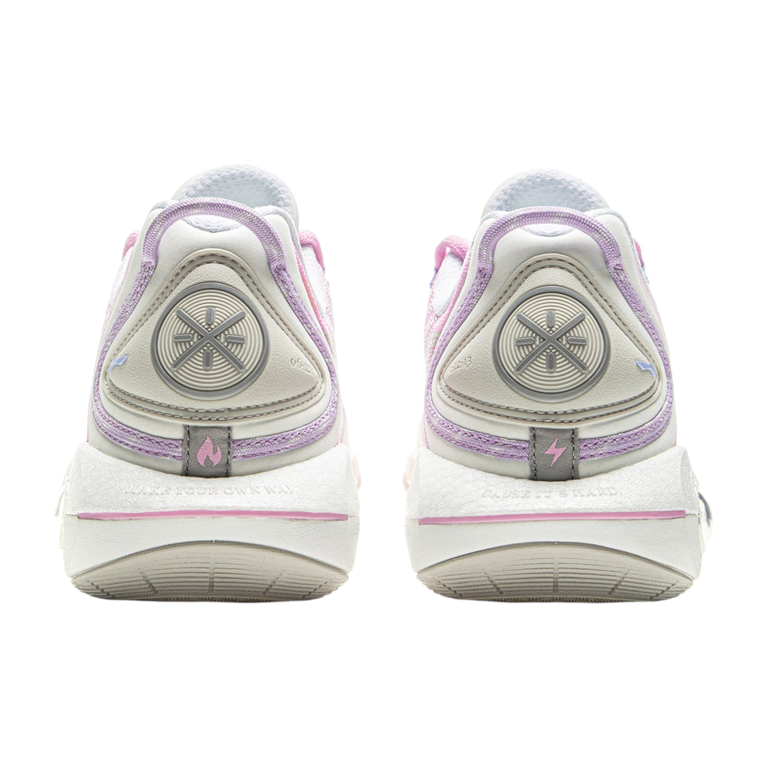 Scarpe da basket Li Ning Wade Shadow 7 "Dream" in bianco e rosa, modello sportivo per uomo adulto.