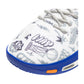 Scarpe da basket Li Ning Wade Shadow 7 Jayflow, modello uomo, design bianco, arancione e blu, con suola sportiva e dettagli moderni.