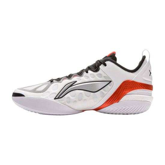 scarpa da basket Li Ning Yushuai 19 V2 low uomo bianco rosso nero