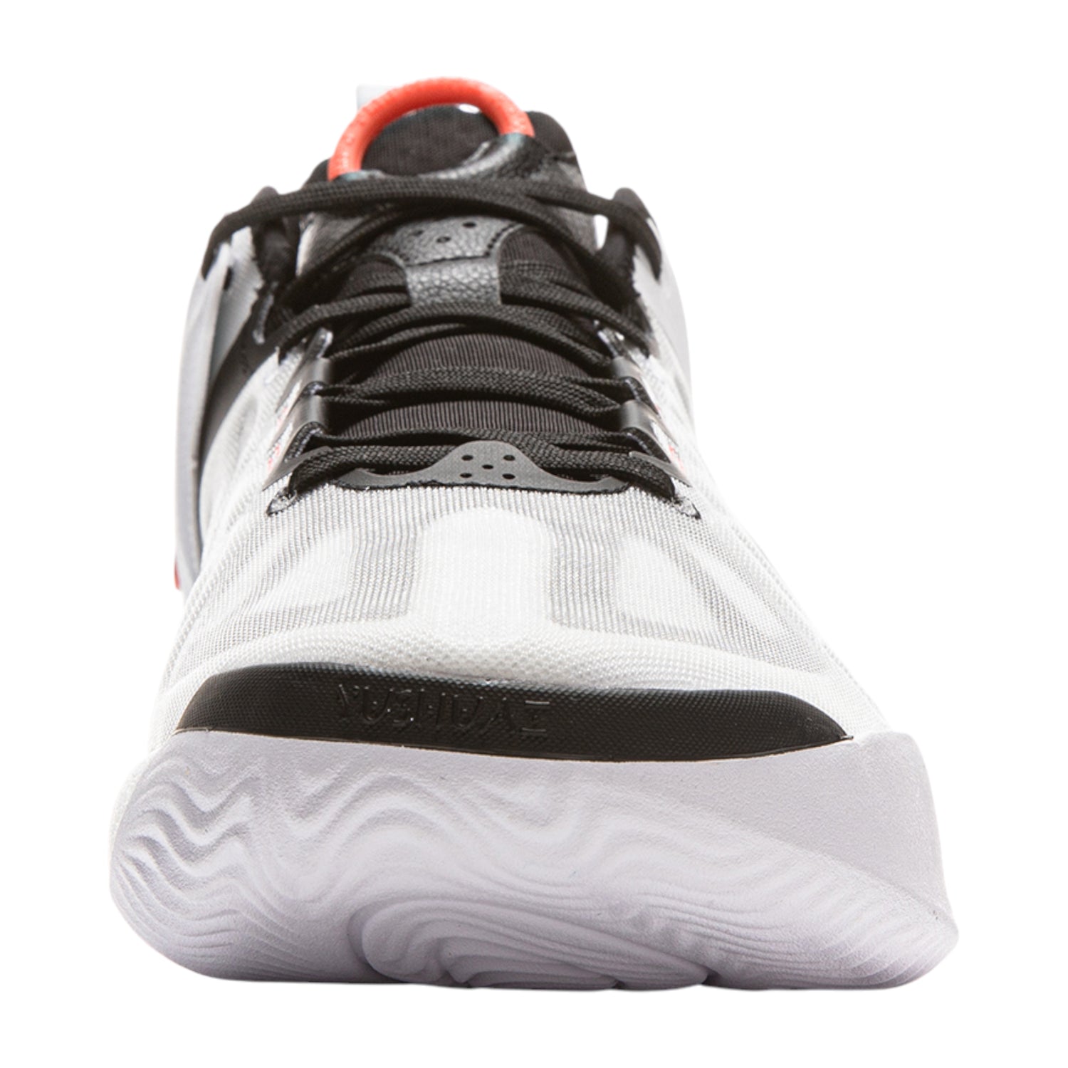 Scarpe da basket LI-NING YUSHUAI 19 V2 LOW per uomo, bianco rosso nero, con suola antiscivolo e design sportivo.