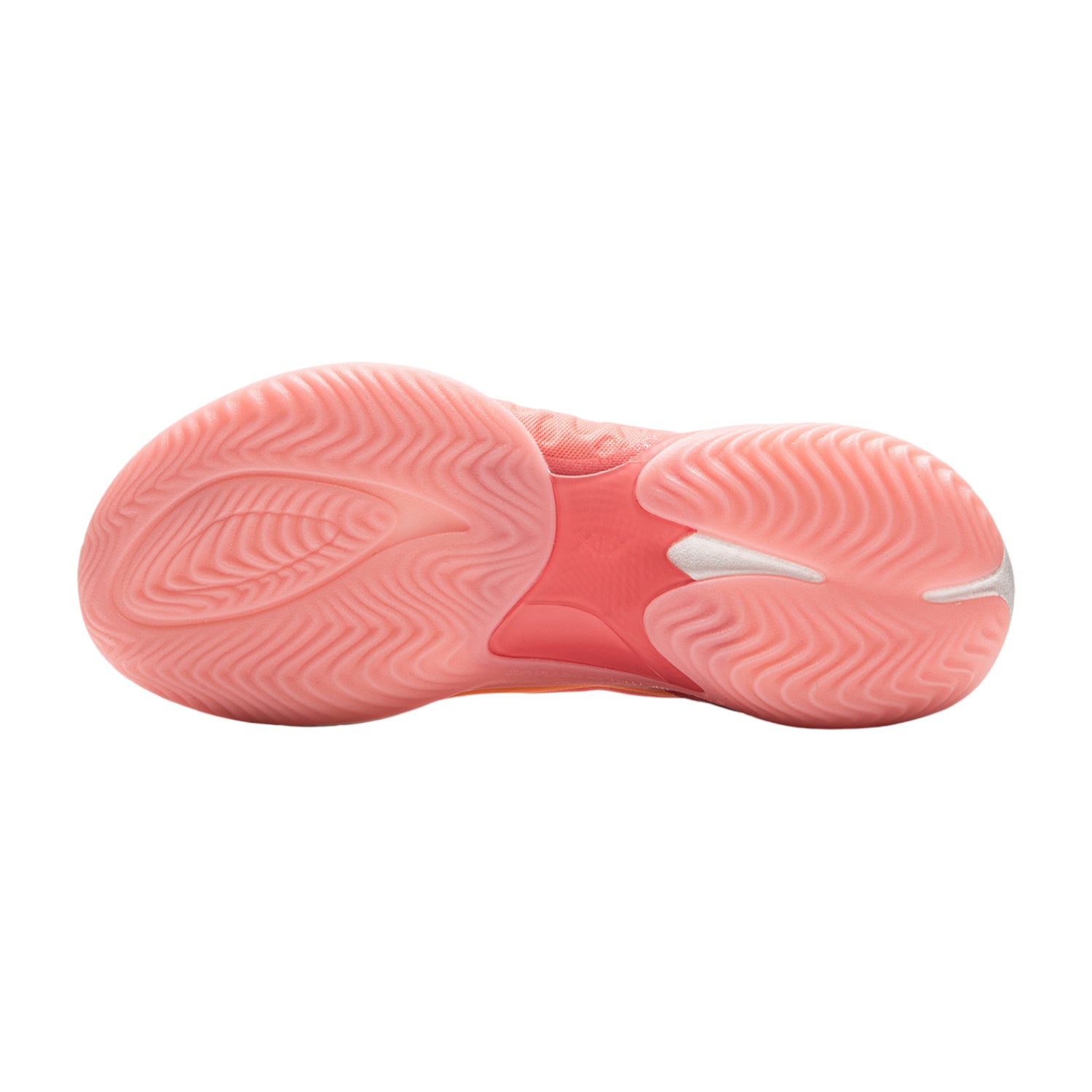 Scarpe da basket LI-NING YUSHUAY 19 V2, modello low, colore rosa arancione, con suola antiscivolo e dettagli sportivi.
