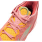 Scarpe da basket LI-NING YUSHUAY 19 V2 rosa e arancione, modello basso, dettagli colorati, adatte per sport e attività sportive.