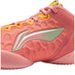 Scarpe da basket LI-NING YUSHUAY 19 V2 rosa e arancione, scarpe sportive da pallacanestro per uomo, dettaglio della suola.
