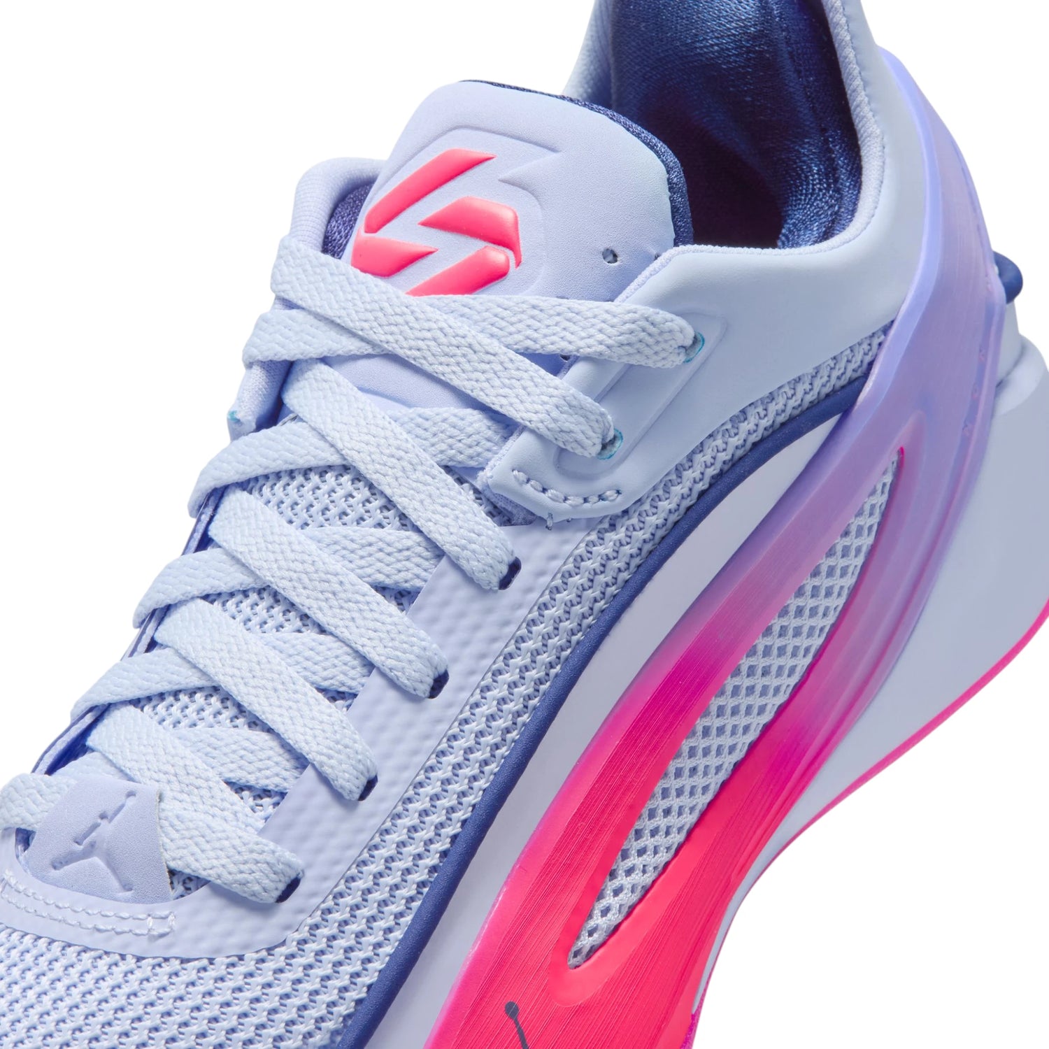 Scarpe da basket Jordan Luka 5 "Familia" per bambino, sneakers viola e fucsia con dettagli sportivi e logo Jordan.