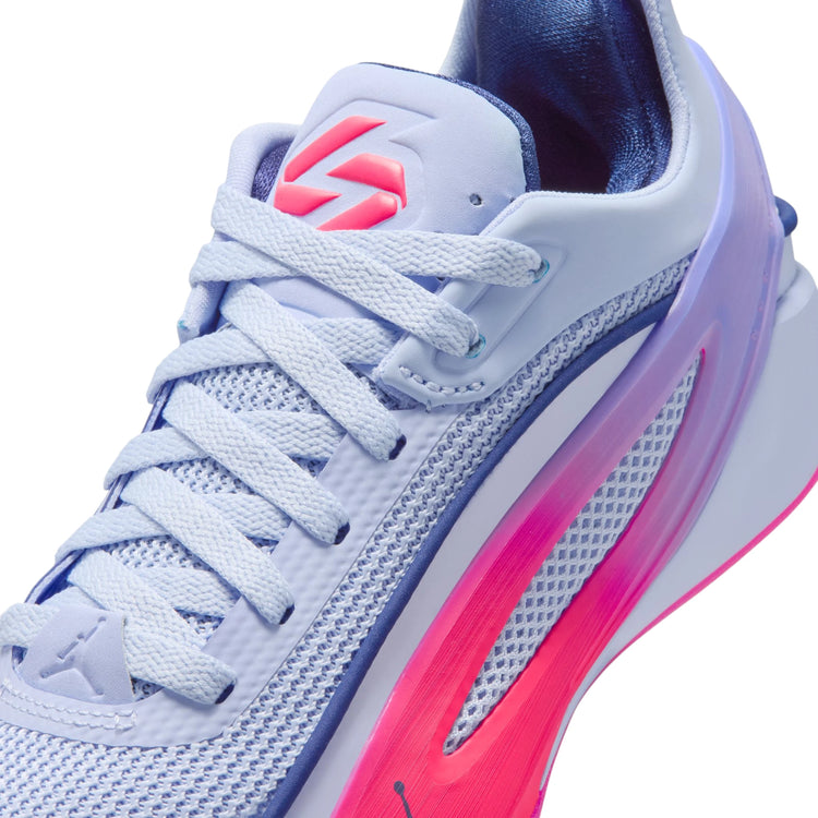 Scarpe da basket Jordan Luka 5 "Familia" per bambino, sneakers viola e fucsia con dettagli sportivi e logo Jordan.