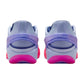 Scarpe da basket bambino Jordan Luka 5 "Familia" in viola e fucsia, con dettagli colorati e suola antiscivolo.