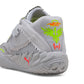 Scarpe da basket Puma MB.05 Shine Jr. per bambini, modello signature Lamelo Ball, grigio con dettagli arancioni e gialli.